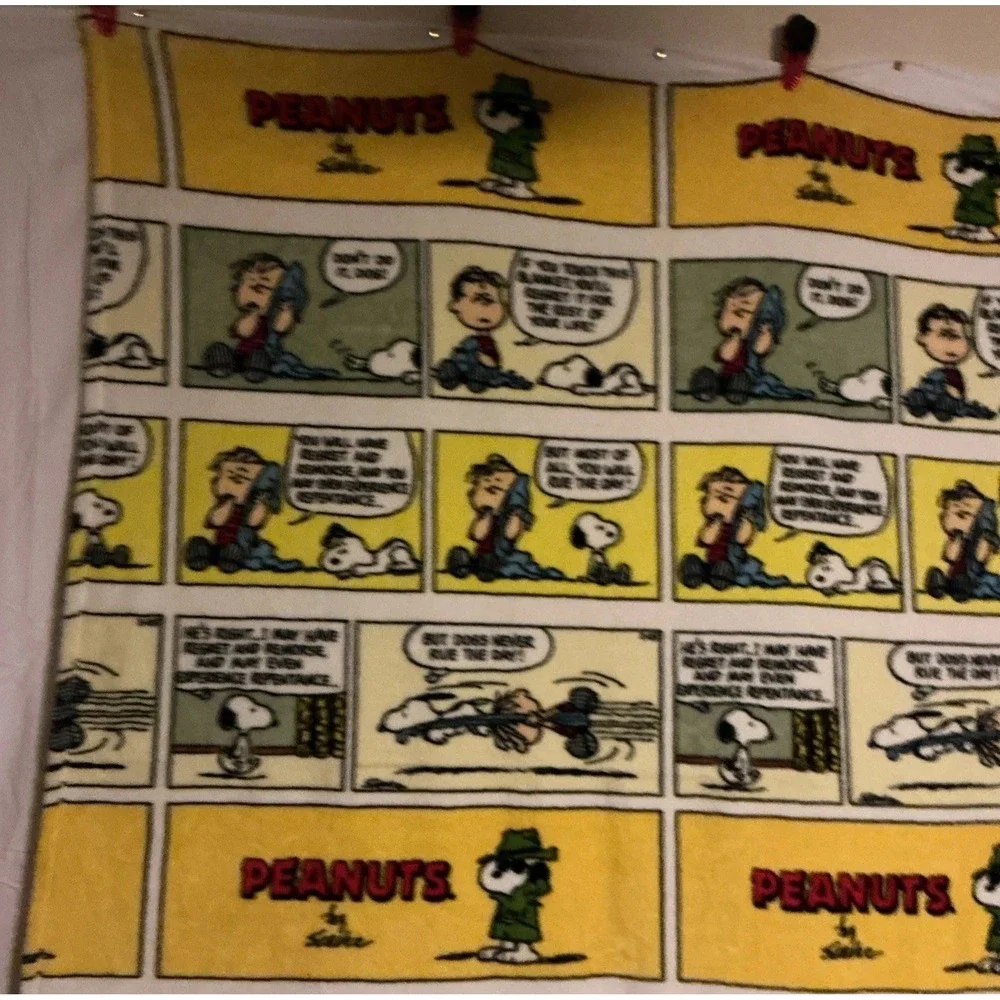 Berkshire Blanket Peanuts Linus‎ Snoopy Comic Strip 100% Polyester Throw 55x70